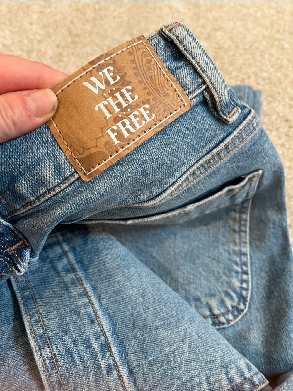 NWT Free People Light Blue Denim Jeans with Branded Tag